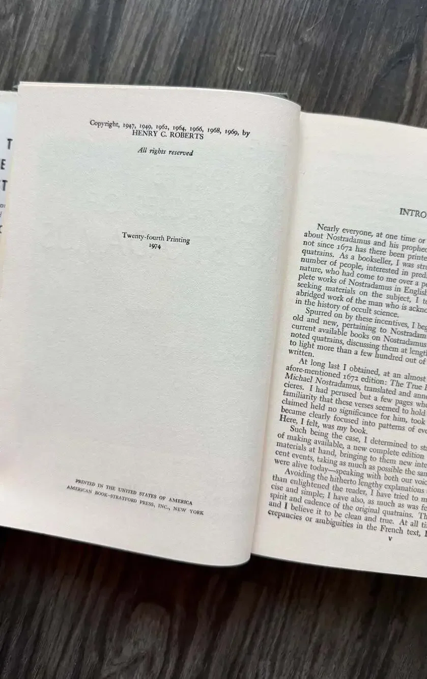 Nostradamus Inc. 1974 hardcover